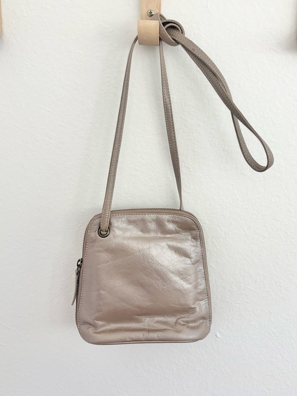 latico taupe leather crossbody bag
